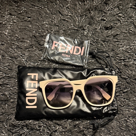 Fendi Lettering 55mm geometric sunglasses main image 3